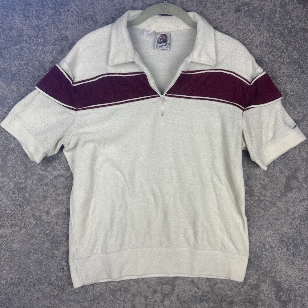 Vintage 70s Terry Cloth Shirt KENNINGTON Velour Polo California Hipster